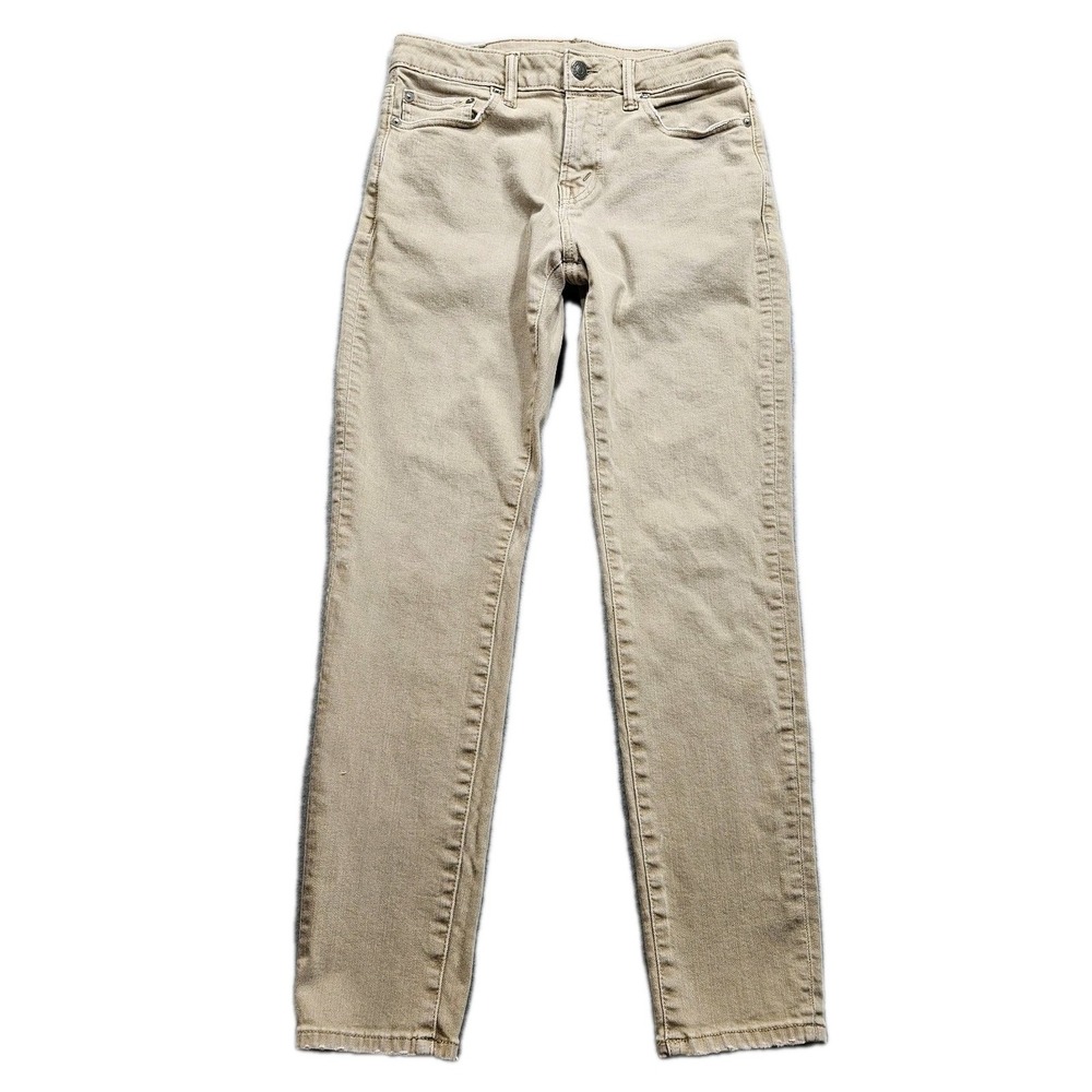 American Eagle Athletic Skinny Jeans Men 30x29 Beige Khaki Denim Stretch Comfort